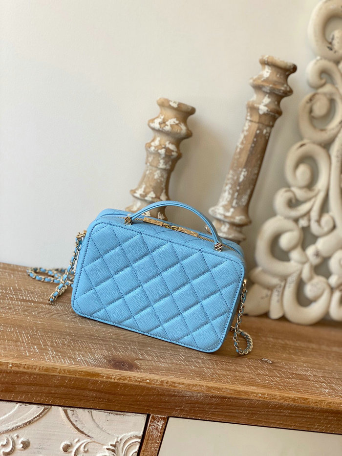 Chanel Vanity Case Bag Blue AS3168