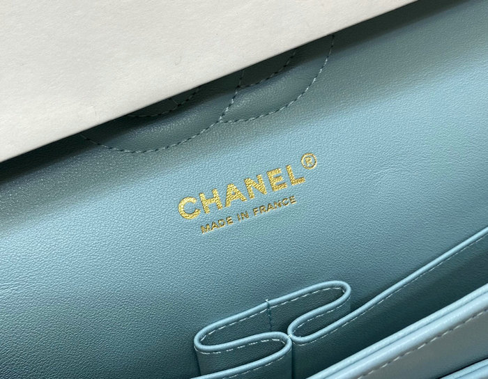 Classic Chanel Lambskin Medium Flap Bag Blue CF1112