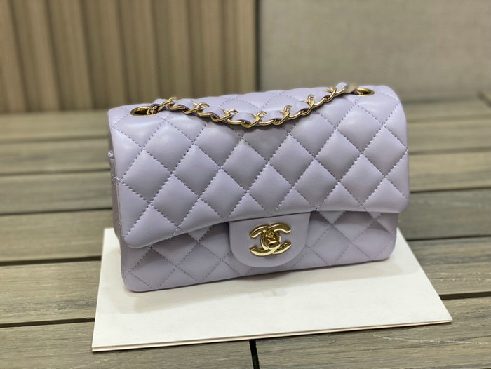 Classic Chanel Lambskin Small Flap Bag Purple CF1116