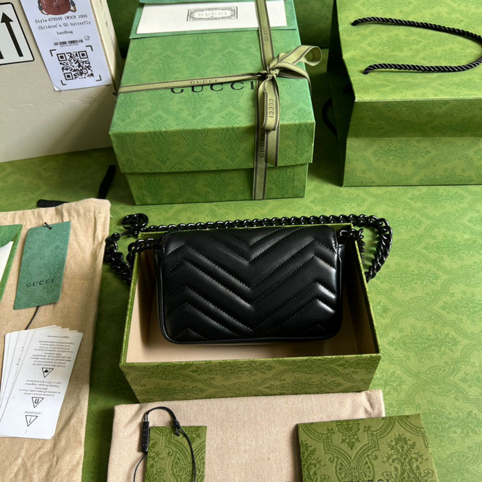 Gucci GG Marmont belt bag Black 699757