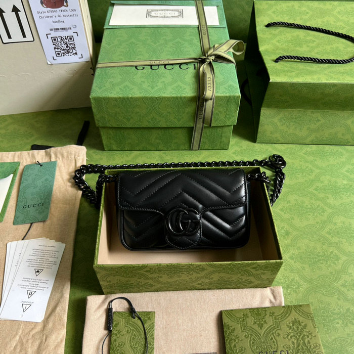 Gucci GG Marmont belt bag Black 699757