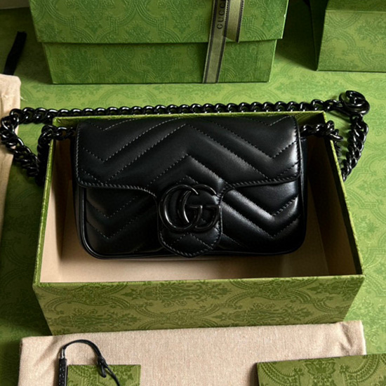 Gucci GG Marmont belt bag Black 699757