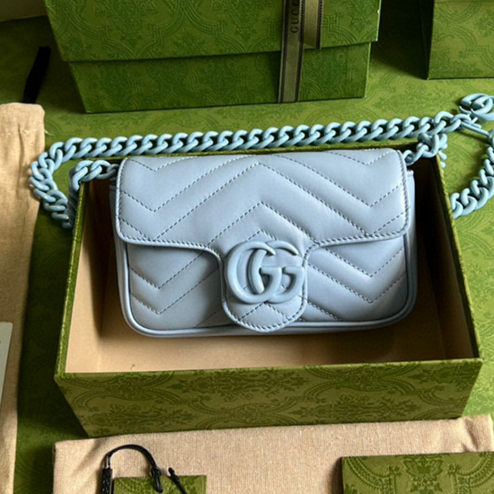 Gucci GG Marmont belt bag Blue 699757