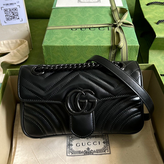 Gucci GG Marmont matelasse mini bag Black 446744