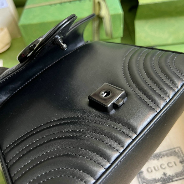 Gucci GG Marmont mini top handle bag Black 702563