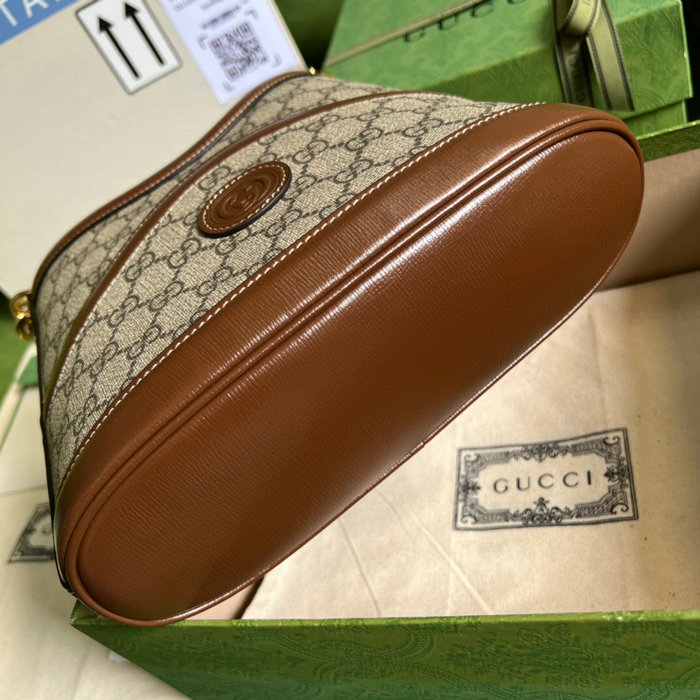 Gucci Large shoulder bag with Interlocking G Brown 696011