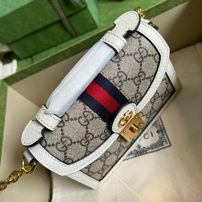 Gucci Ophidia GG mini shoulder bag White 696180