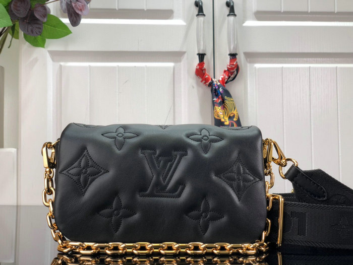 Louis Vuitton Wallet On Strap Bubblegram Black M81399