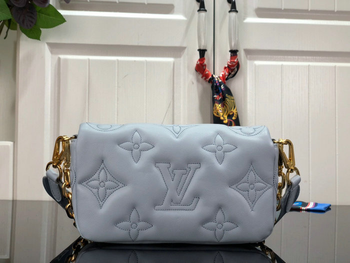 Louis Vuitton Wallet On Strap Bubblegram Blue M81399