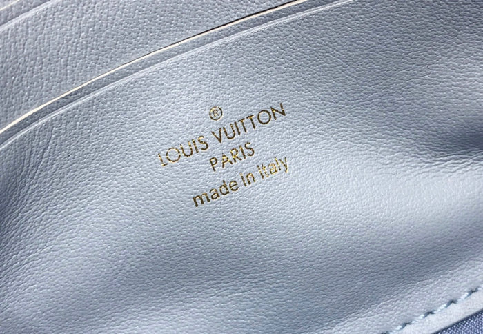 Louis Vuitton Wallet On Strap Bubblegram Blue M81399
