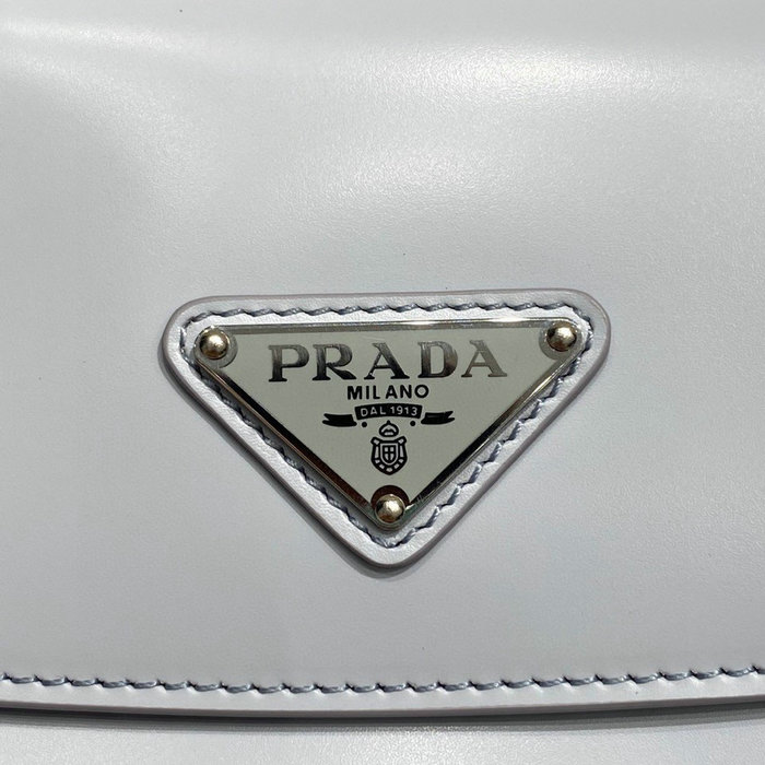 Prada Cleo brushed leather shoulder bag Blue 1BD303