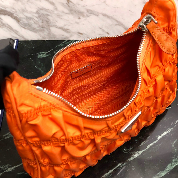 Prada Nylon Hobo bag Orange 1NE204