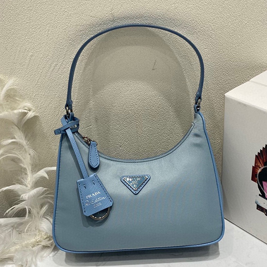 Prada Re-Edition 2005 Re-Nylon mini bag Blue 1NE204