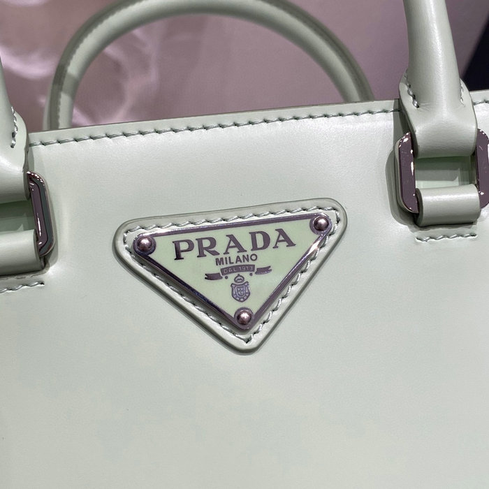 Prada Small brushed leather tote Green 1BA331