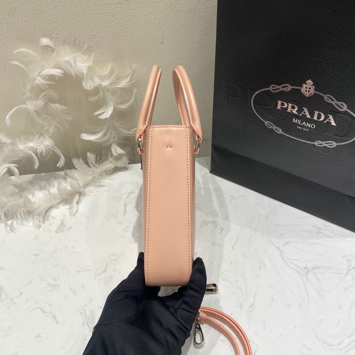 Prada Small brushed leather tote Nude 1BA331