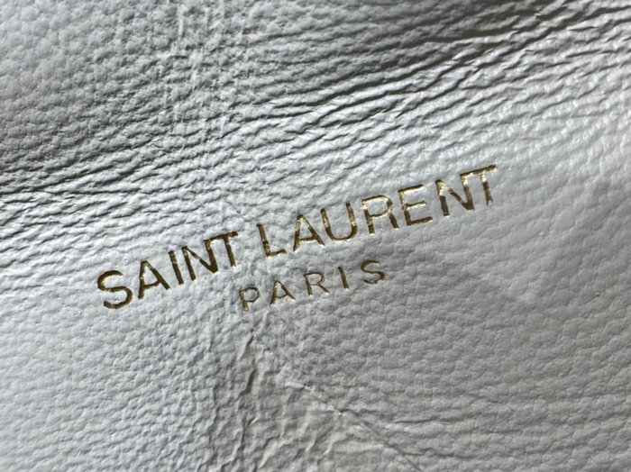 Saint Laurent Loulou Puffer Medium Bag White with Gold 577475