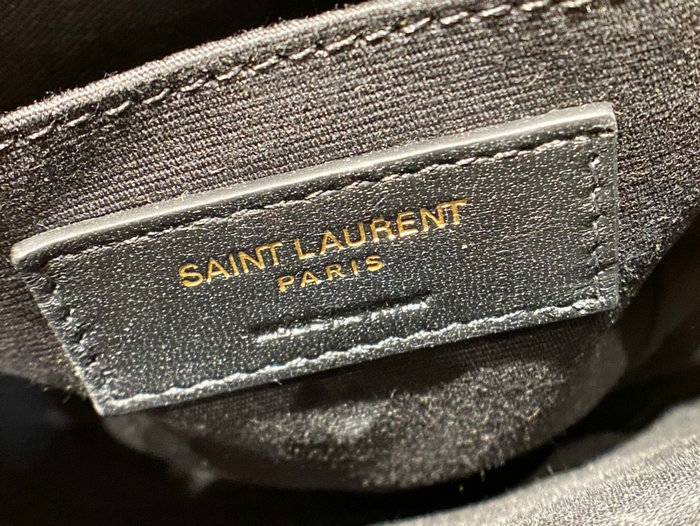 Saint Laurent Vinyle Round Camera Bag White 610436