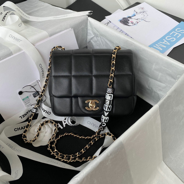 Chanel Lambskin Flap Bag Black AS3330