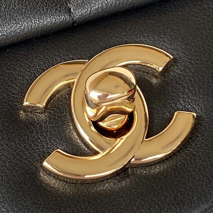 Chanel Lambskin Flap Bag Black AS3331