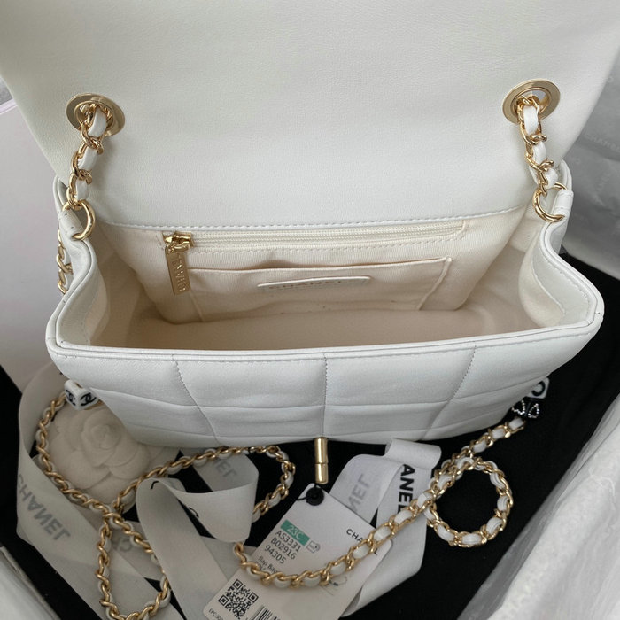 Chanel Lambskin Flap Bag White AS3331