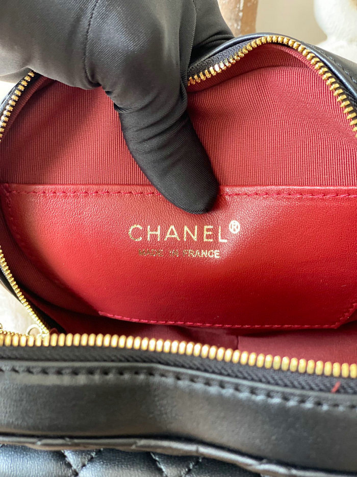 Chanel Lambskin Heart Bag Black AS3191