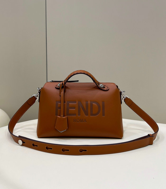 Fendi By The Way Medium Leather Boston Bag Brown F8286