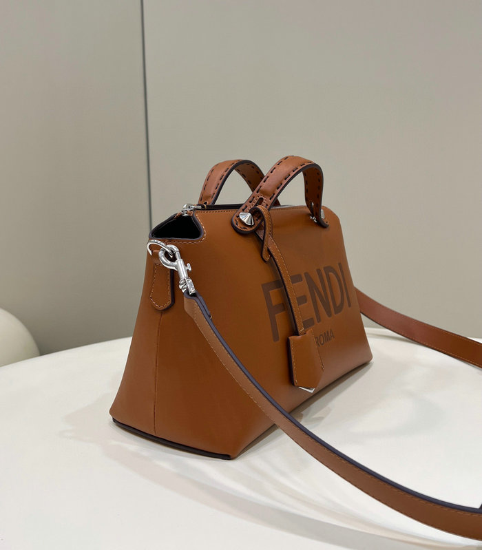 Fendi By The Way Medium Leather Boston Bag Brown F8286