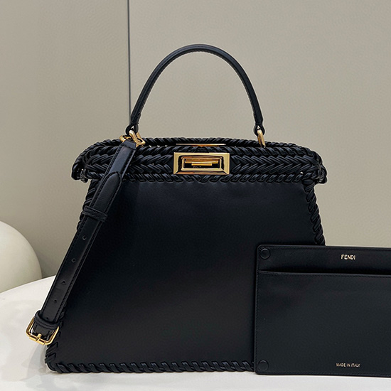 Fendi Calfskin Peekaboo Black F80051