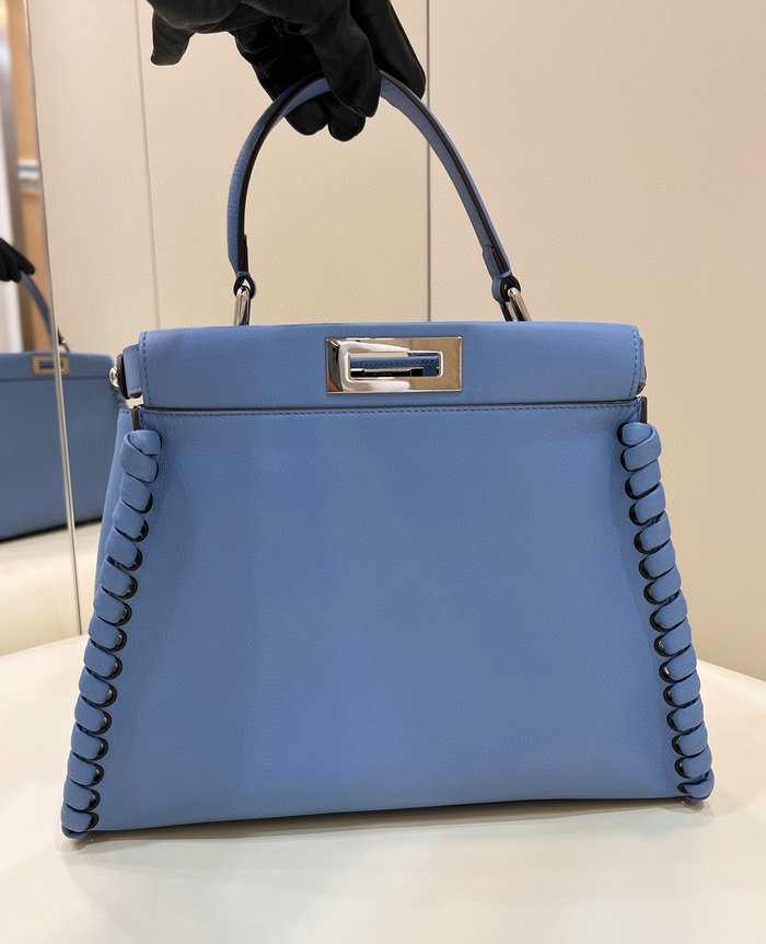 Fendi Calfskin Peekaboo Blue F9210