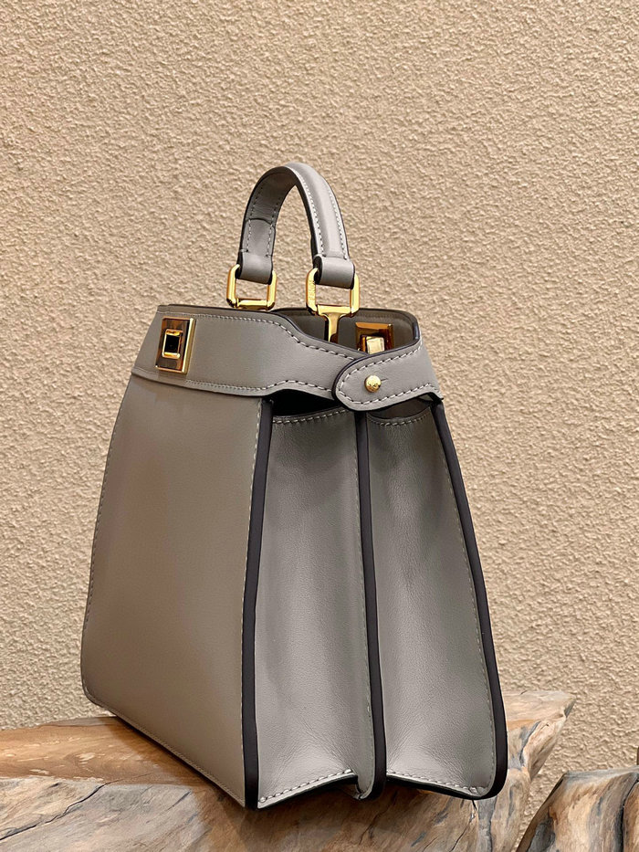 Fendi Calfskin Peekaboo Grey F80011