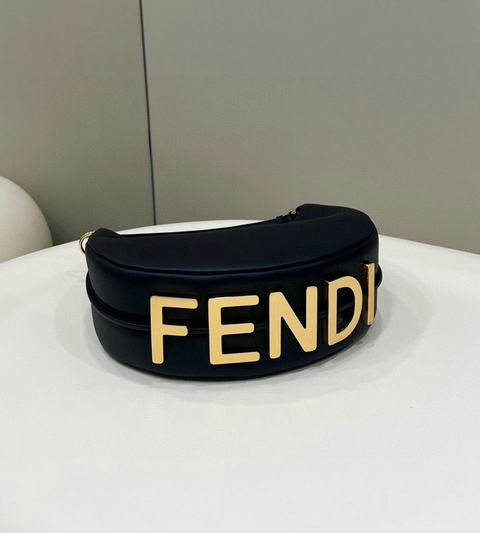 Fendi Fendigraphy Small Leather Bag Black F80056