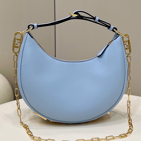 Fendi Fendigraphy Small Leather Bag Light Blue F80056