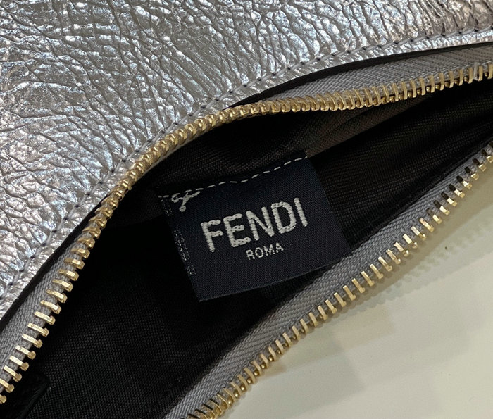 Fendi Fendigraphy Small Leather Bag Silver F80056