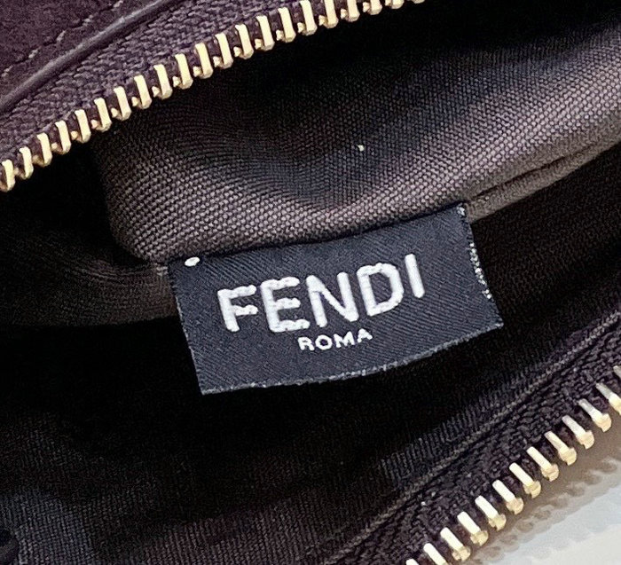 Fendi Fendigraphy Small Suede Bag Black F80056