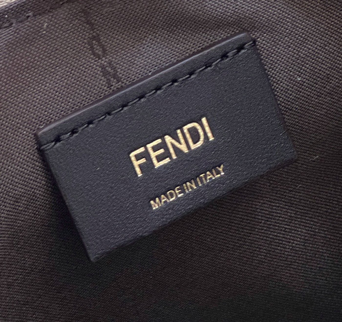 Fendi Fendigraphy Small Suede Bag Grey F80056