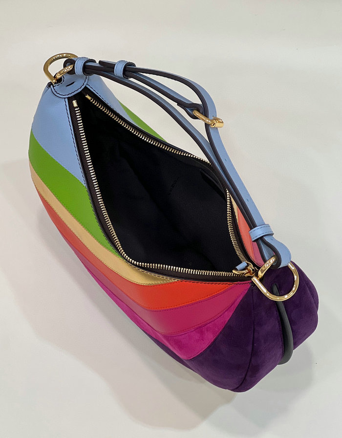 Fendi Fendigraphy Small Suede Bag Multicolor F80056