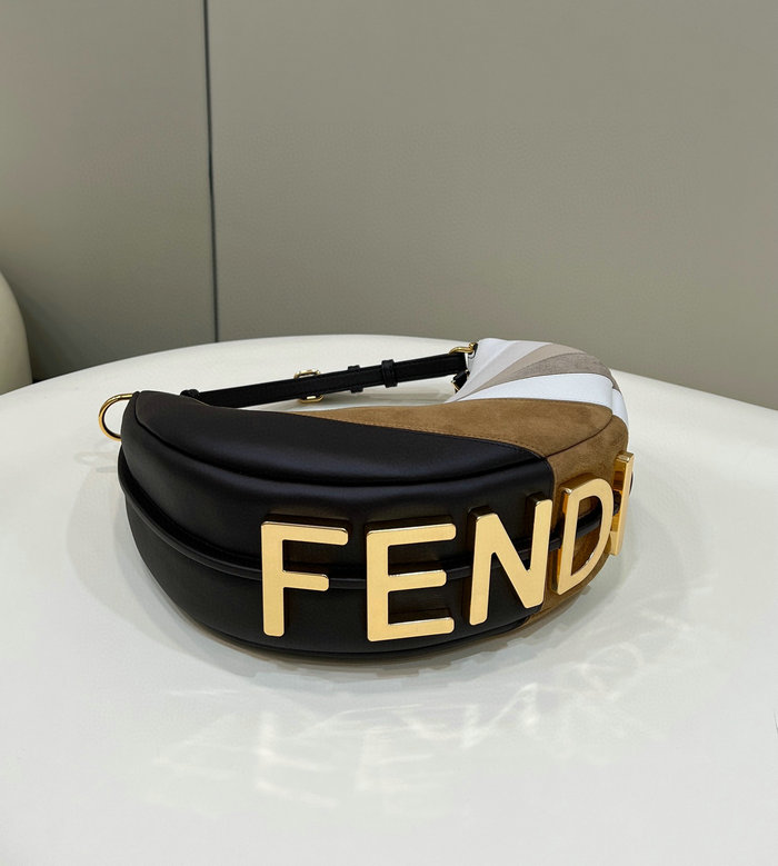 Fendi Fendigraphy Small Suede Bag Multicolor F80057