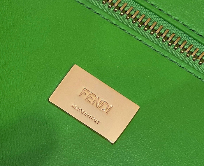 Fendi Interlace Leather Peekaboo Green F0705