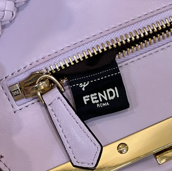 Fendi Interlace Leather Peekaboo Lavender F0705