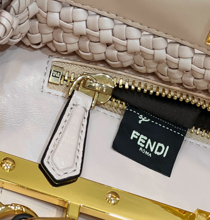 Fendi Interlace Leather Peekaboo Pink F0705