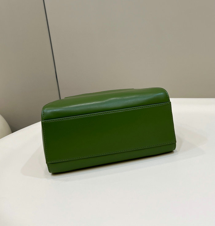 Fendi Nappa Leather Mini Peekaboo Bag Green F8383