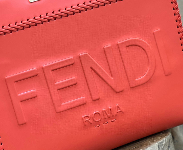Fendi Sunshine Medium Leather Shopper Red F8535