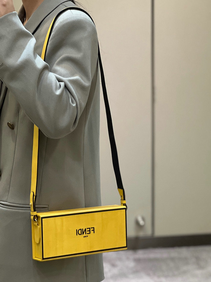 Fendi Vertical Box Crossbody Bag Yellow F70304