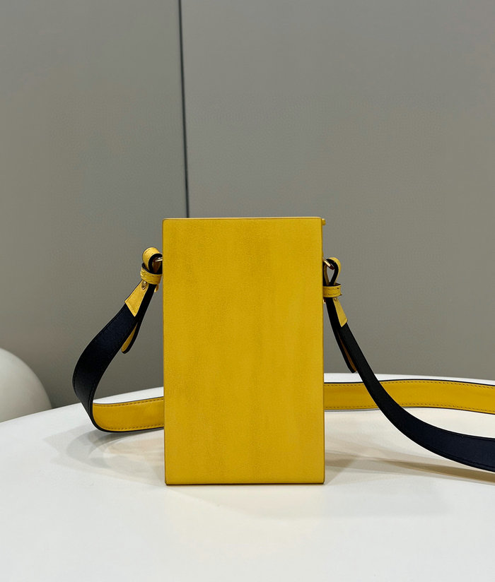 Fendi Vertical Box leather bag Yellow F70309