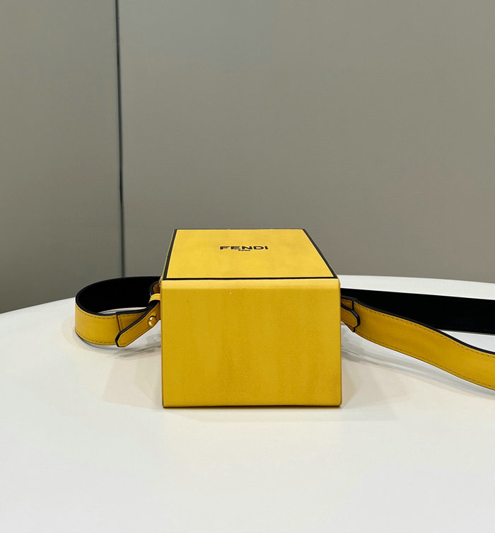 Fendi Vertical Box leather bag Yellow F70309