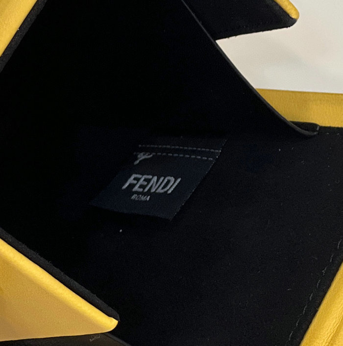 Fendi Vertical Box leather bag Yellow F70309