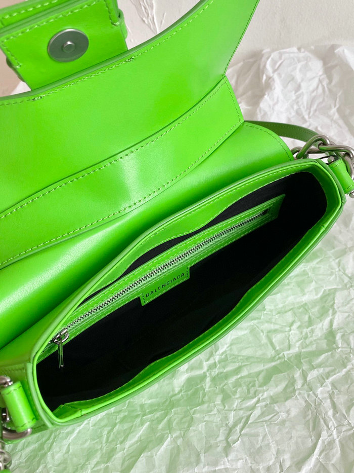 Balenciaga Lindsay Small Leather Shoulder Bag Green B701141