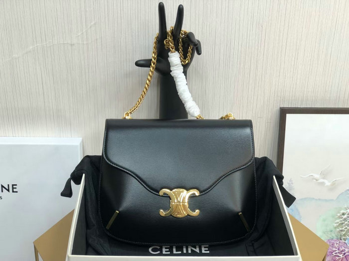 Celine Chain Besace Triomphe Black C199723