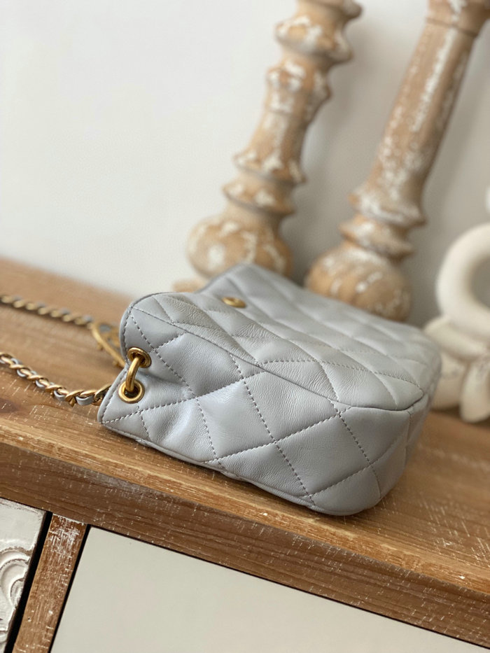 Chanel Hobo Handbag Grey AS3476