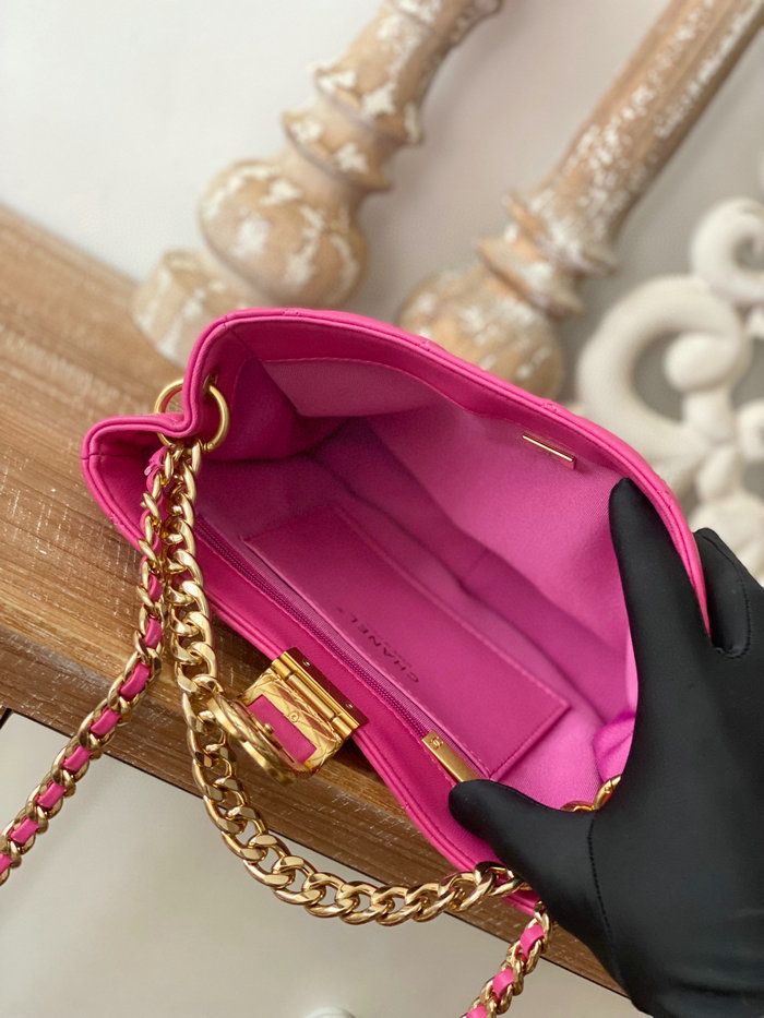 Chanel Hobo Handbag Pink AS3476